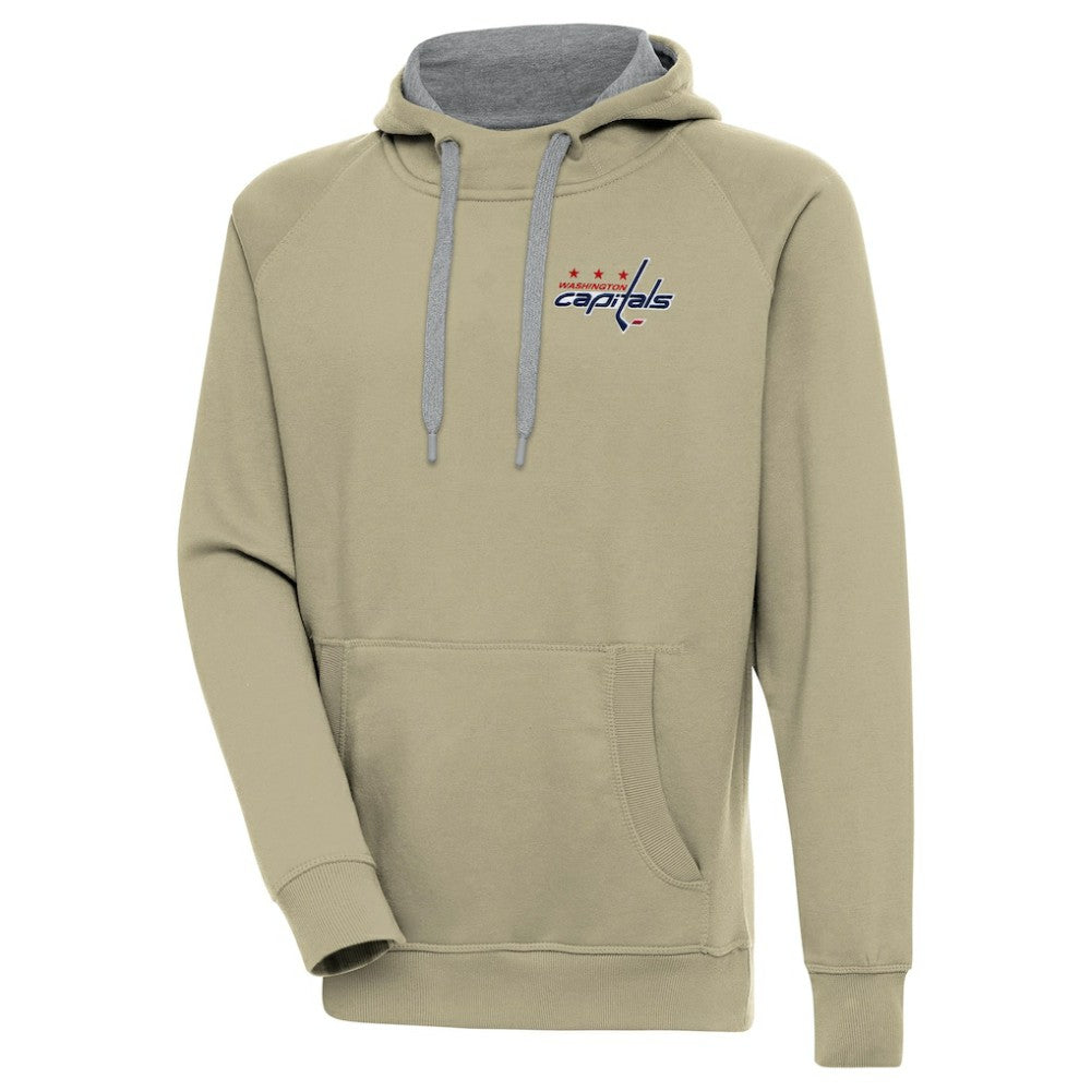 NHL Khaki Washington Capitals Antigua Victory Pullover Hoodie