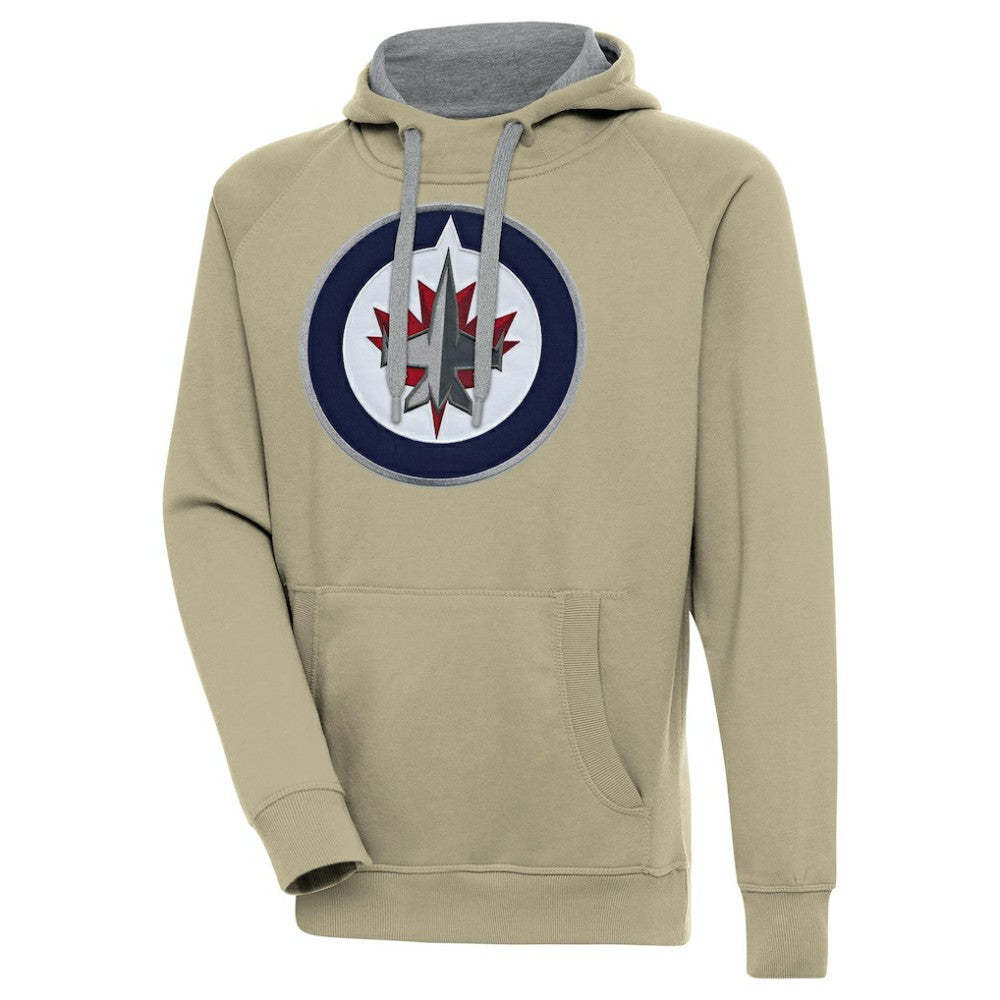 NHL Khaki Winnipeg Jets Antigua Victory Pullover Hoodie