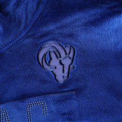 DKNY Sport Women's Deliliah Rhinestone Funnel Neck Pullover Sweatshirt - Los Angeles Rams