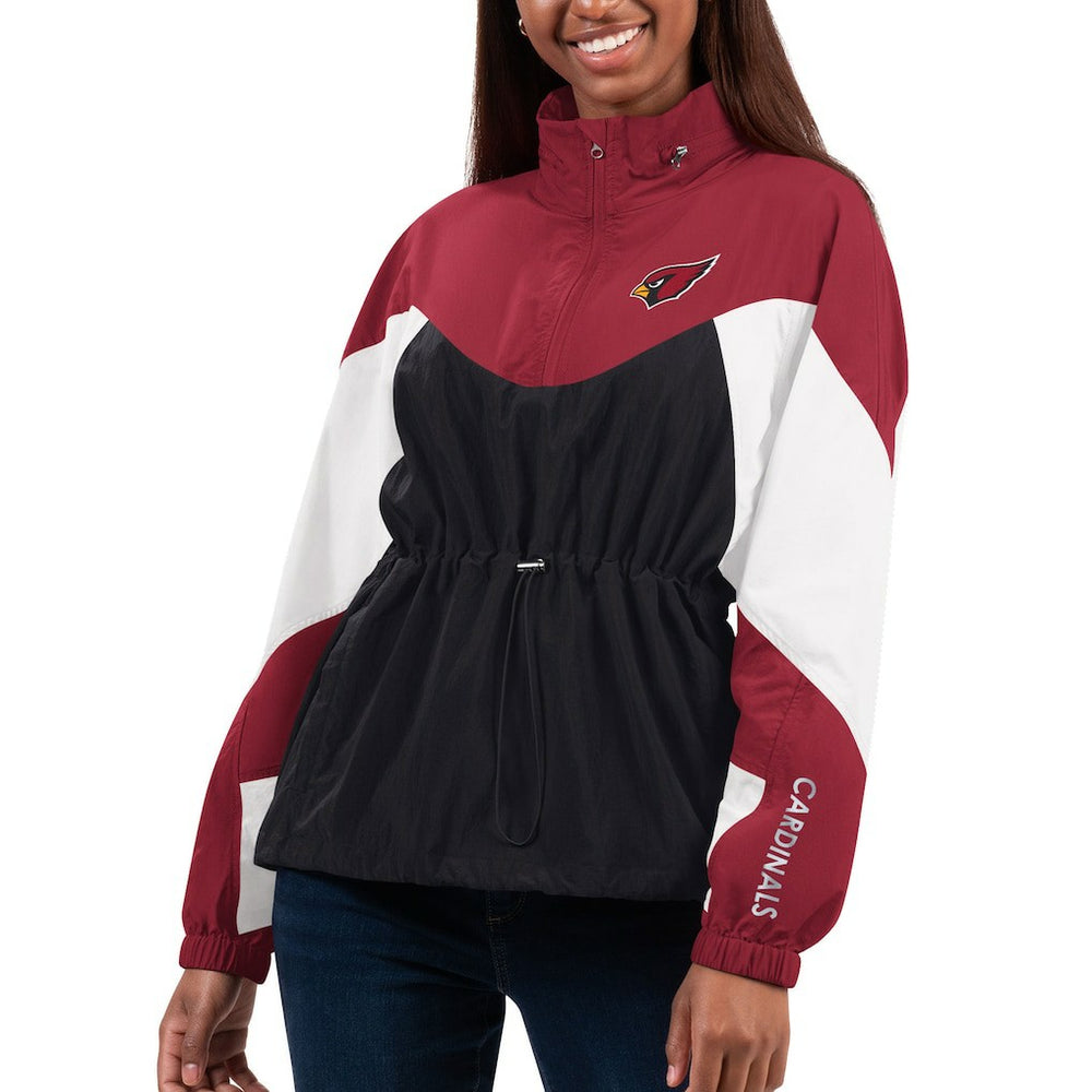 G-III 4Her by Carl Banks Women's Tie Breaker Lightweight Quarter-Zip Jacket - Arizona Cardinals