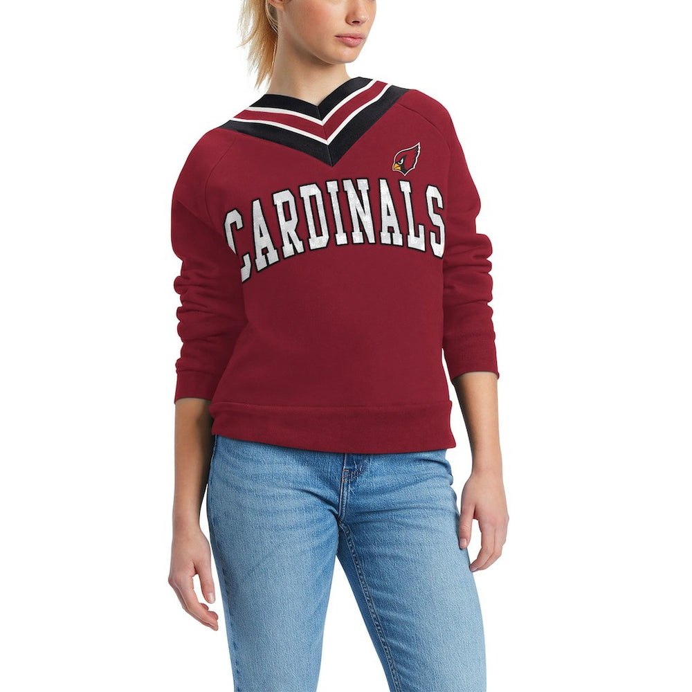 Tommy Hilfiger Women's Heidi V-Neck Pullover Sweatshirt - Arizona Cardinals