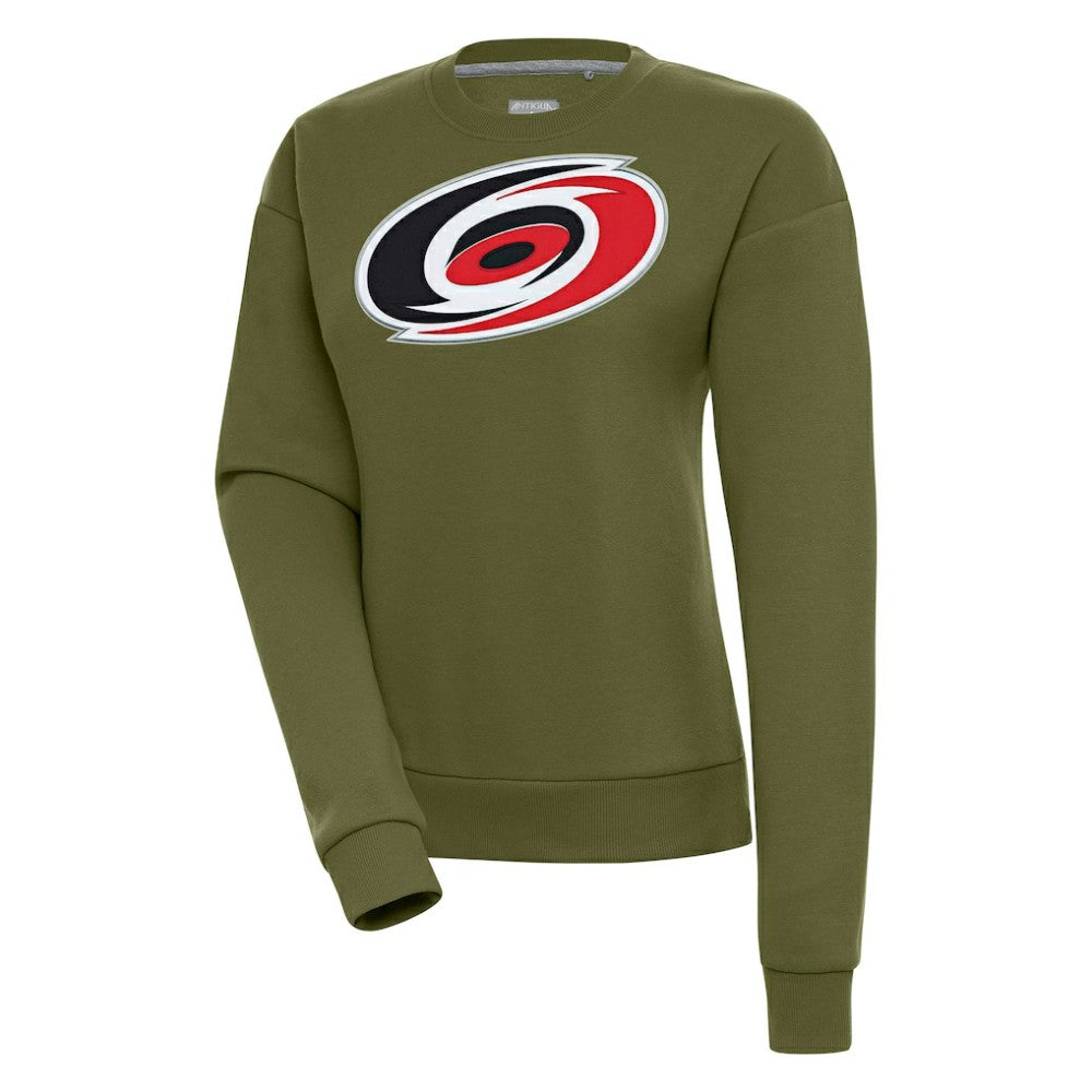 NHL Olive Carolina Hurricanes Antigua Women's Victory Pullover Sweatshirt
