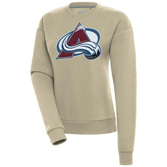 NHL Khaki Colorado Avalanche Antigua Women's Victory Pullover Sweatshirt