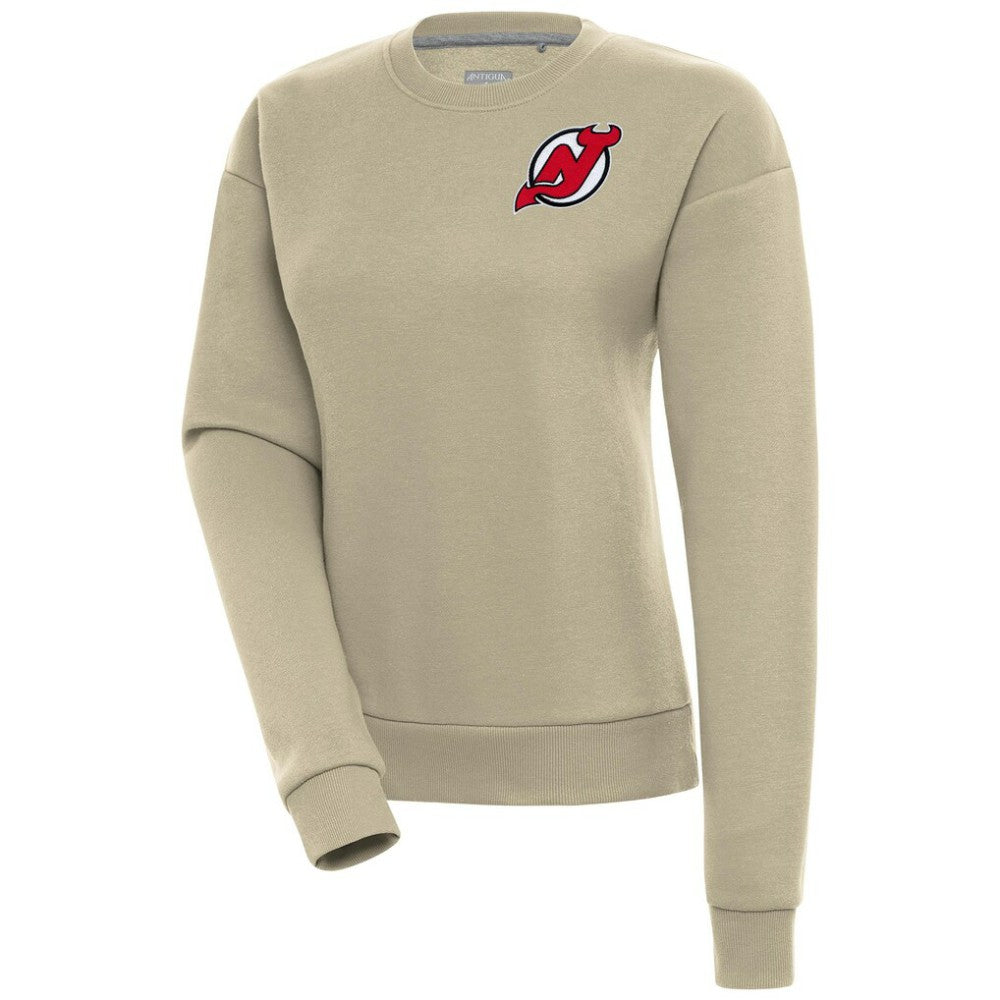 NHL Khaki New Jersey Devils Antigua Women's Victory Pullover Sweatshirt