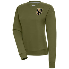 NHL Olive Vegas Golden Knights Antigua Women's Victory Pullover Sweatshirt