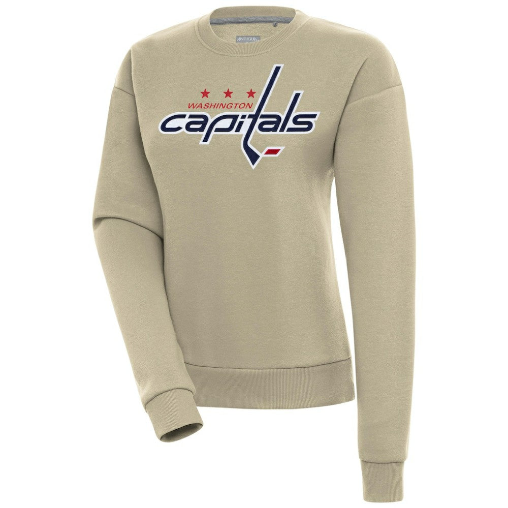 NHL Khaki Washington Capitals Antigua Women's Victory Pullover Sweatshirt