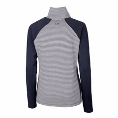 MLB Milwaukee Brewers Cutter & Buck Women's DryTec Forge Tonal Stripe Half-Zip Top
