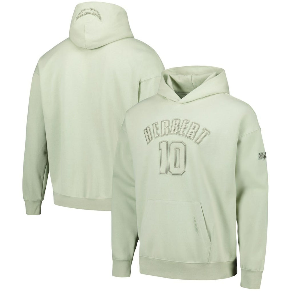 Justin Herbert Pro Standard Player Name & Number Pullover Hoodie - Los Angeles Chargers