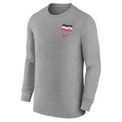 Paris Saint-Germain Legend Long Sleeve T-Shirt - Nike Heather Gray