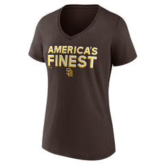 MLB San Diego Padres Women's Hometown 619 Beisbol V-Neck T-Shirt