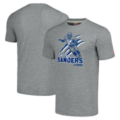 Barry Sanders Homage Unisex Caricature Retired Player Tri-Blend T-Shirt - Detroit Lions