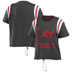 WEAR by Erin Andrews Women's Cinched Colorblock T-Shirt - Tampa Bay Buccaneers
