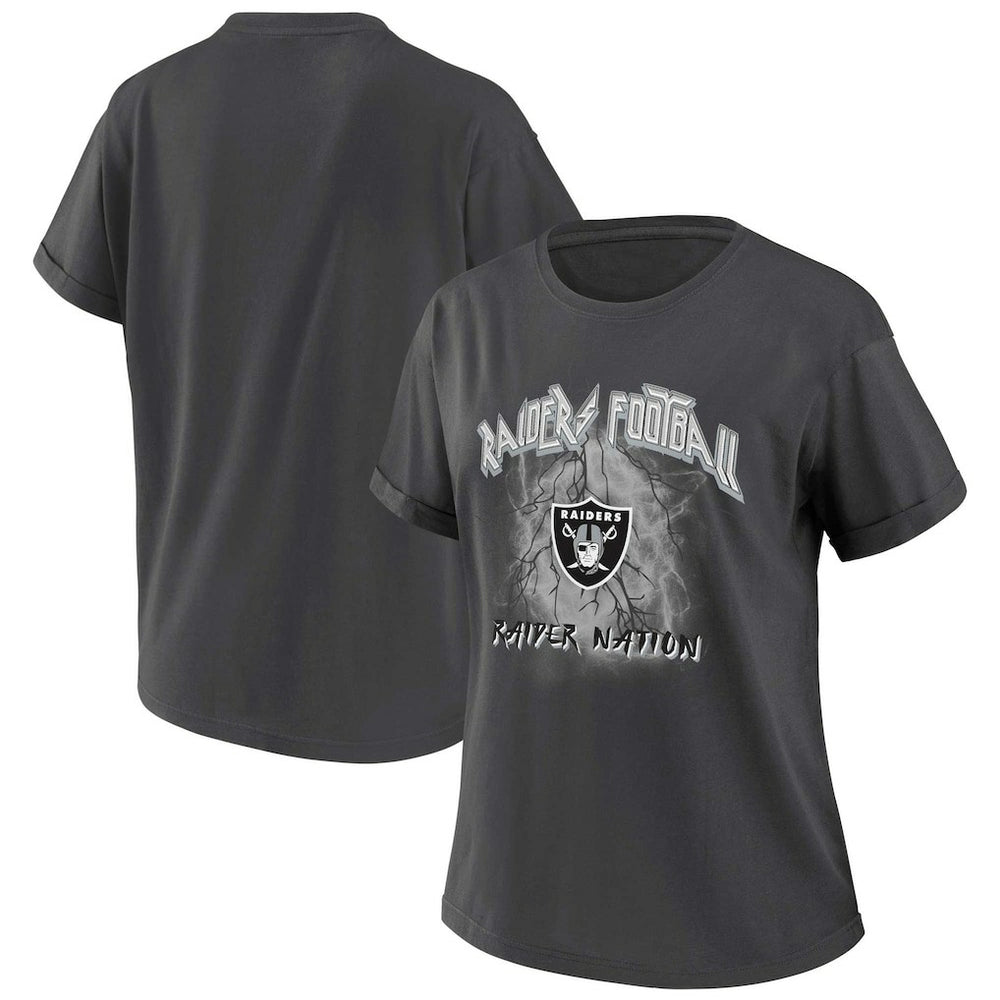 WEAR by Erin Andrews Women's Boyfriend T-Shirt - Las Vegas Raiders
