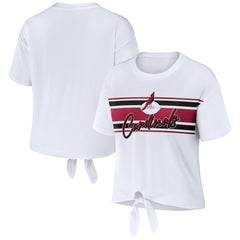 WEAR by Erin Andrews Women's Front Tie Retro T-Shirt - Arizona Cardinals