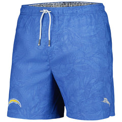 Naples Layered Leaves Swim Shorts - Los Angeles Chargers