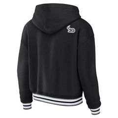 WEAR by Erin Andrews Women's Lace-Up Pullover Hoodie - Las Vegas Raiders