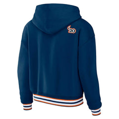 WEAR by Erin Andrews Women's Plus Size Lace-Up Pullover Hoodie - Chicago Bears
