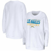 WEAR by Erin Andrews Women's Domestic Pullover Sweatshirt - Los Angeles Chargers