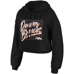 WEAR by Erin Andrews Women's Domestic Cropped Pullover Hoodie - Denver Broncos