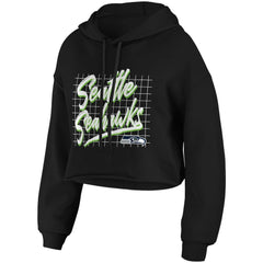 WEAR by Erin Andrews Women's Domestic Cropped Pullover Hoodie - Seattle Seahawks