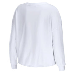 WEAR by Erin Andrews Women's Domestic Cropped Long Sleeve T-Shirt - Los Angeles Rams