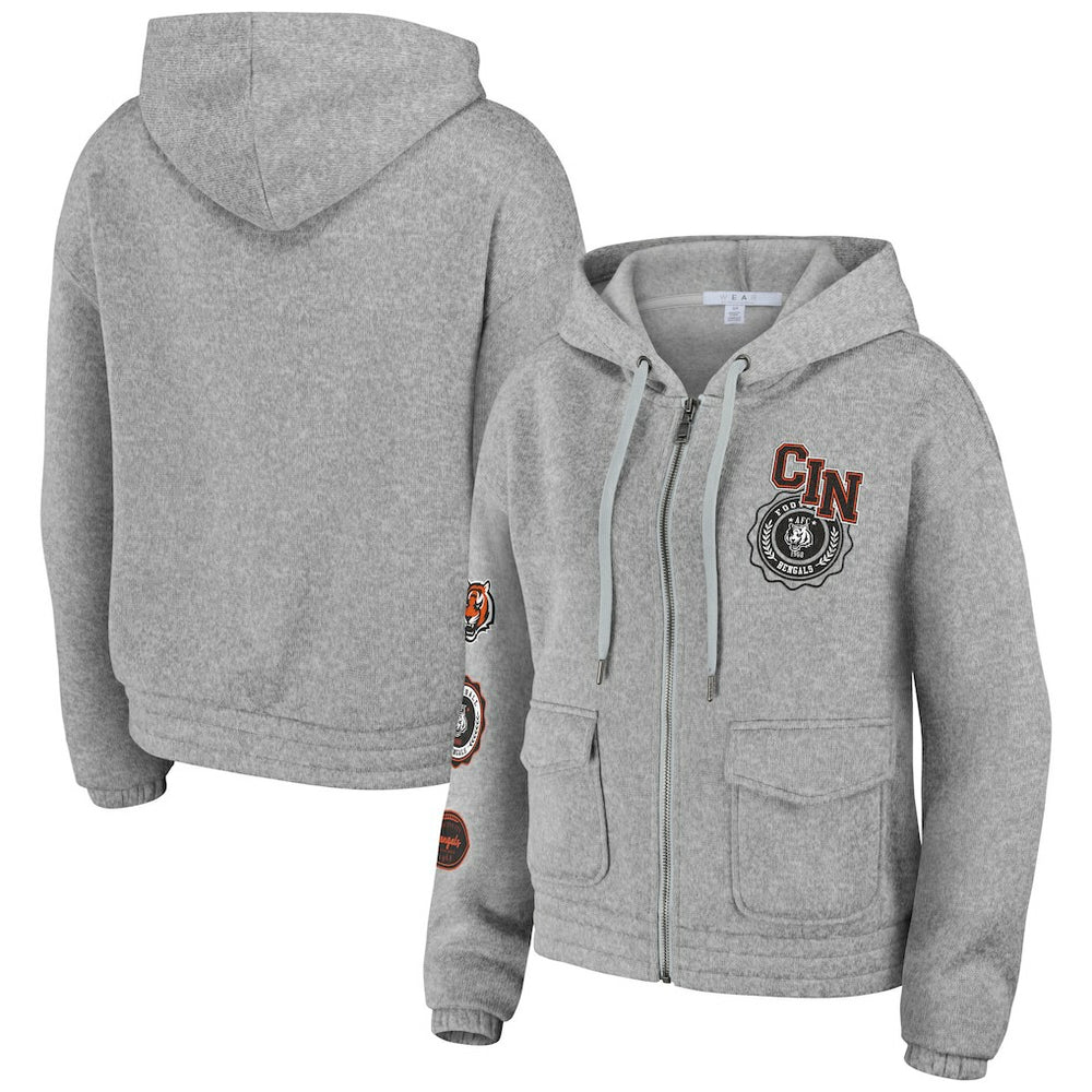 WEAR by Erin Andrews Women's Full-Zip Hoodie - Cincinnati Bengals