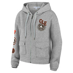 WEAR by Erin Andrews Women's Full-Zip Hoodie - Cleveland Browns