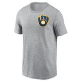 MLB Milwaukee Brewers Nike Cooperstown Collection Large Logo 2-Hit T-Shirt