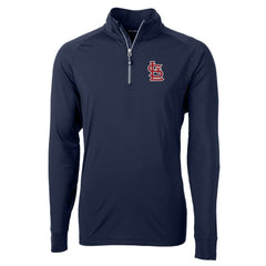 MLB St. Louis Cardinals Cutter & Buck Adapt Eco Knit Stretch Recycled Quarter-Zip Pullover Top
