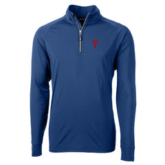 MLB Philadelphia Phillies Cutter & Buck Adapt Eco Knit Stretch Recycled Quarter-Zip Pullover Top