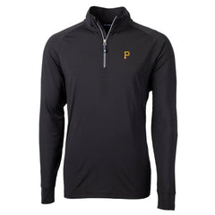 MLB Pittsburgh Pirates Cutter & Buck Adapt Eco Knit Stretch Recycled Quarter-Zip Pullover Top