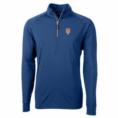 MLB New York Mets Cutter & Buck Adapt Eco Knit Stretch Recycled Quarter-Zip Pullover Top