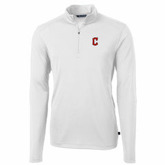 MLB Cleveland Guardians Cutter & Buck Virtue Eco Pique Recycled Quarter-Zip Pullover Top