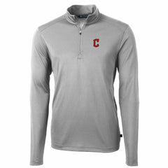 MLB Cleveland Guardians Cutter & Buck Virtue Eco Pique Recycled Quarter-Zip Pullover Top