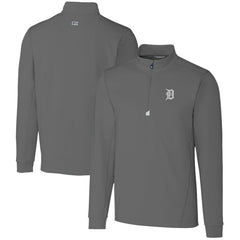 MLB Detroit Tigers Cutter & Buck Big & Tall Traverse Stretch Quarter-Zip Pullover Top