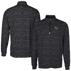 Cutter & Buck Helmet Traverse Camo Print Stretch Quarter-Zip Pullover Top - Pittsburgh Steelers