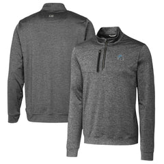 Cutter & Buck Helmet Stealth Heathered Quarter-Zip Pullover Top - Detroit Lions