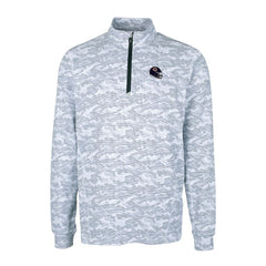 Cutter & Buck Helmet Traverse Camo Print Stretch Quarter-Zip Pullover Top - Chicago Bears