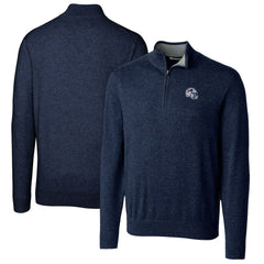Cutter & Buck Helmet Lakemont Tri-Blend Quarter-Zip Pullover Sweater - Buffalo Bills