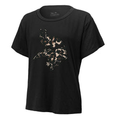 Justin Jefferson Majestic Threads Women's Leopard Player Name & Number T-Shirt - Minnesota Vikings