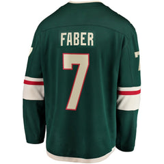 NHL Green Brock Faber Minnesota Wild Fanatics Home Breakaway Player Jersey