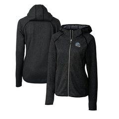 Cutter & Buck Women's Helmet Logo Mainsail Sweater-Knit Full-Zip Hoodie - Detroit Lions