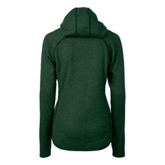 Cutter & Buck Women's Helmet Logo Mainsail Sweater-Knit Full-Zip Hoodie - Green Bay Packers