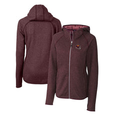 Cutter & Buck Women's Helmet Logo Mainsail Sweater-Knit Full-Zip Hoodie - Washington Commanders