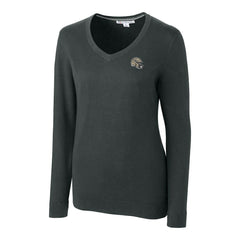 Cutter & Buck Women's Helmet Logo Lakemont Tri-Blend V-Neck Pullover Sweater - New Orleans Saints