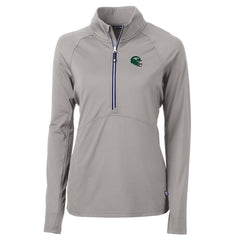 Cutter & Buck Women's Helmet Logo Adapt Eco Knit Stretch Recycled Half-Zip Pullover Top - New York Jets