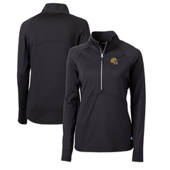 Cutter & Buck Women's Helmet Logo Adapt Eco Knit Stretch Recycled Half-Zip Pullover Top - Green Bay Packers