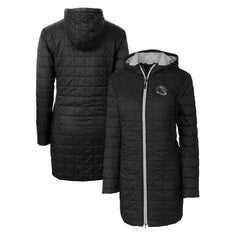 Cutter & Buck Women's Helmet Logo Rainier Primaloft Eco Insulated Hooded Long Coat - Baltimore Ravens