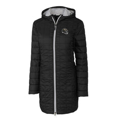 Cutter & Buck Women's Helmet Logo Rainier Primaloft Eco Insulated Hooded Long Coat - Baltimore Ravens