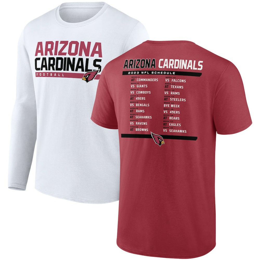 Two-Pack 2023 Schedule T-Shirt Combo Set - Arizona Cardinals